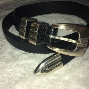 Remo Tulliani Black Italian Calfskin Belt